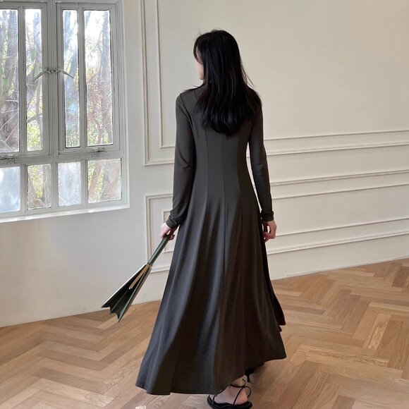 CHICJOC Japanese Imported Eco-Cool Viscose Dress – Minimalist Elegance sz 40 - Picture 16 of 16